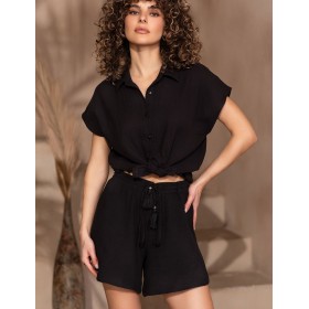 Хлопковый комплект с шортами Mia-Amore LARNACA 5752 черный, Цвет: черный, Размеры: 3XL