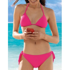Розовый купальник шторка с бразилианами Sielei SUMMER ME82 fuxia, Цвет: fuxia (фуксия), Размеры: 75B