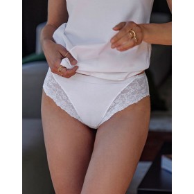 Трусы слипы Janira COTTON BAND Milano Glam 1032404 white, Цвет: white (белый), Размеры: L
