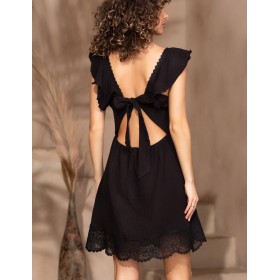 Короткий сарафан с оборками Mia-Amore LARNACA 5751 черный, Цвет: черный, Размеры: M