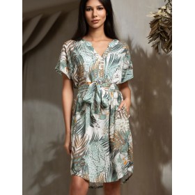 Короткая туника с поясом Mia-Amore LIANORA 5853, Цвет: мультицвет, Размеры: 2XL/3XL