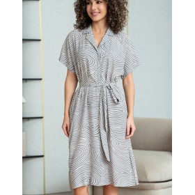 Платье-халат с коротким рукавом Mia-Amore ALMA 5871, Цвет: серый, Размеры: 2XL