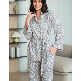 Пижама из тканой вискозы Mia-Amore ALMA 5876, Цвет: серый, Размеры: 2XL