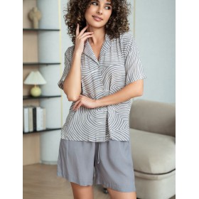 Комплект рубашка с шортами Mia-Amore ALMA 5877, Цвет: серый, Размеры: 2XL