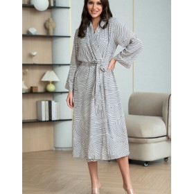 Запашной домашний халат Mia-Amore ALMA 5879, Цвет: серый, Размеры: 2XL/3XL