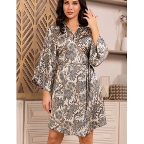 Короткий запашной халат Mia-Amore ANITA 4753, Цвет: мультицвет, Размеры: 2XL/3XL
