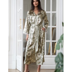 Длинный халат на пуговицах Mia-Amore ANTONIA 4027, Цвет: мультицвет, Размеры: 2XL