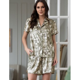 Шелковый комплект с шортами Mia-Amore ANTONIA 4974, Цвет: мультицвет, Размеры: 2XL