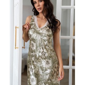 Длинная шелковая сорочка Mia-Amore ANTONIA 4978, Цвет: мультицвет, Размеры: 2XL