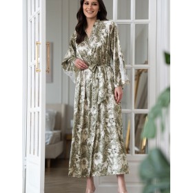 Длинный халат с цветами Mia-Amore ANTONIA 4979, Цвет: мультицвет, Размеры: 2XL/3XL