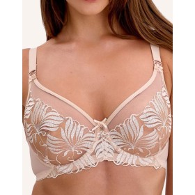 Мягкий бюстгальтер с вышивкой Bella Misteria BEIGE TOPAZ soft bralette, Цвет: бежевый, Размеры: 65D