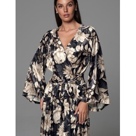 Длинный халат-пеньюар Mia-Amore DENISA 4869, Цвет: мультицвет, Размеры: 2XL/3XL