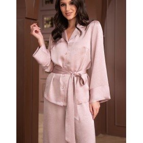 Шелковый комплект Mia-Amore SMOKY ROSE 9017, Цвет: розовый, Размеры: 3XL