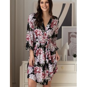 Трикотажный халат Mia-Amore ABBEY 5553 черный, Цвет: черный, Размеры: 2XL/3XL