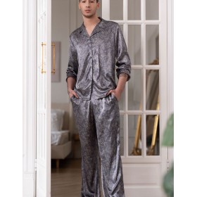 Мужская шелковая пижама Mia-Amore DIORA 4997 графит, Цвет: графит, Размеры: 4XL