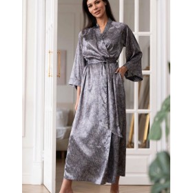 Длинный халат-кимоно Mia-Amore DIORA 4999 графит, Цвет: графит, Размеры: S/M