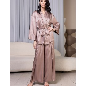 Комплект-тройка из жаккардового атласа Mia-Amore FLORENCE 2356, Цвет: карамель, Размеры: S