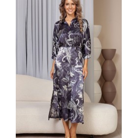 Рубашка с тонким поясом Mia-Amore JULIET 4908 черника, Цвет: черника, Размеры: M