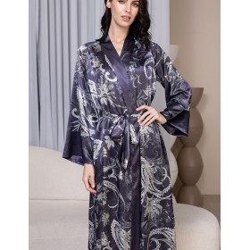 Длинный запашной халат Mia-Amore JULIET 4909 черника, Цвет: черника, Размеры: 4XL/5XL