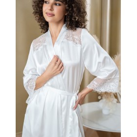 Шелковый халат-кимоно Mia-Amore AMANDA 3633 белый, Цвет: белый, Размеры: 2XL/3XL