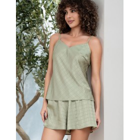 Пижама из смесового шелка Mia-Amore TOSCANA 9072, Цвет: оливковый, Размеры: 3XL