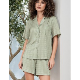 Комплект из жаккардового шелка Mia-Amore TOSCANA 9074, Цвет: оливковый, Размеры: XL