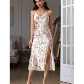 Длинная сорочка из шелка Mia-Amore LORALINE 4984, Цвет: мультицвет, Размеры: 3XL