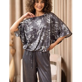 Пижама блуза с брюками Mia-Amore FEDERICA 9107, Цвет: графитовый, Размеры: 3XL