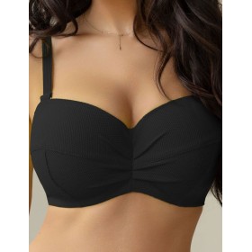 Верх купальника бандо Kris Line LEMON BLACK balconette MHM, Цвет: черный, Размеры: 80D