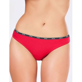 Трусы стринги с контрастной резинкой Opium T-98, Цвет: коралловый, Размеры: S