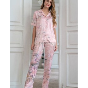 Шелковый комплект с брюками Mia-Amore EDEM 5975, Цвет: розовый, Размеры: S