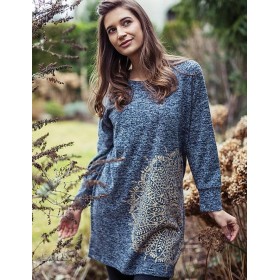 Туника Key LHD 895 18/19, Цвет: синий/серый, Размеры: M