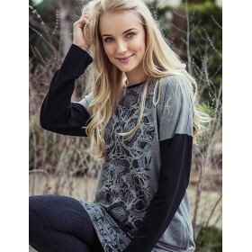 Платье/Туника Key LHD 570 18/19, Цвет: серый/черный, Размеры: M