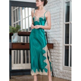 Сорочка шелковая длинная Mia-Amore MARILIN DELUXE 3444 изумрудный, Цвет: изумрудный, Размеры: XL