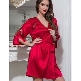 Халат атласный Mia-Mella MIRABELLA 2073 красный, Цвет: красный, Размеры: L/XL