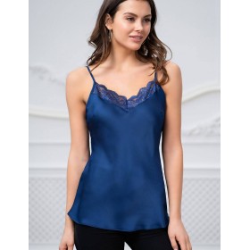 Топ атласный Mia-Amore MILAN 8327 синий, Цвет: синий, Размеры: S