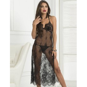 Длинная кружевная сорочка Mia-Amore CHANELL 2034 черный, Цвет: черный, Размеры: M