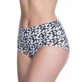 Трусы слипы высокие бесшовные Julimex OPTIC MAXI, Цвет: черный/белый, Размеры: S