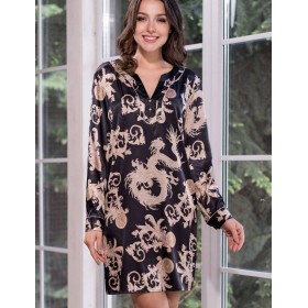 Туника атласная Mia-Amore VERSACHI GOLD 9929, Цвет: версаче, Размеры: L/XL