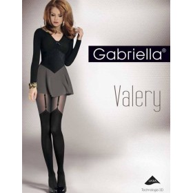 Колготки с имитацией чулок Gabriella 260 VALERY 40 den чёрный, Цвет: чёрный, Размеры: 2