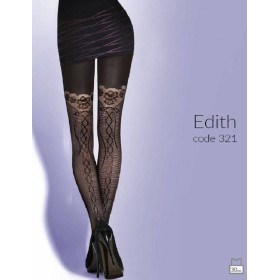 Фантазийные колготки Gabriella 321 EDITH 50 den чёрный, Цвет: чёрный, Размеры: 2