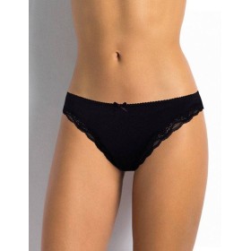 Трусы бразилиана хлопок Sielei I PERFETTI 1267 BRASILIANA nero, Цвет: nero (черный), Размеры: L