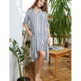 Туника домашняя Mia-Mia NOEMI 16415 принт 702, Цвет: принт 702 голубой, Размеры: S