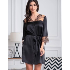 Шелковая рубашка Mia-Amore AMANDA 3637, Цвет: черный, Размеры: M