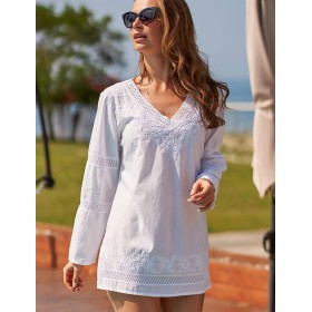 Туника хлопковая Mia-Amore ARGENTINA 1362, Цвет: белый, Размеры: L