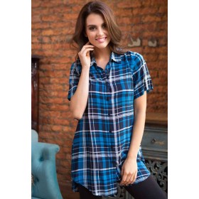 Рубашка-туника в клетку Mia-Mia DAVINA 16251 принт 306, Цвет: принт 306, Размеры: XS