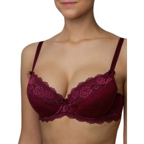 Бюстгальтер балконет с пуш-ап Albina L GRACE 6075 бургундия, Цвет: бургундия, Размеры: 70D