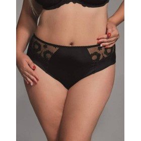 Трусы слипы миди Kris Line FORTUNA briefsmidi черный, Цвет: черный, Размеры: M