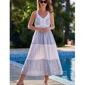Длинный хлопковый сарафан Mia-Amore DOMINICANA 1409, Цвет: голубой, Размеры: S