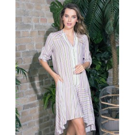 Туника домашняя Mia-Mia NOEMI 16415 принт 703, Цвет: принт 703 сиреневый, Размеры: XS